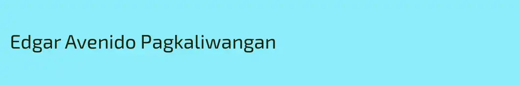 Edgar Avenido Pagkaliwangan